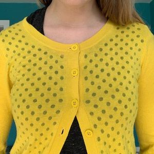 Banana Republic bright yellow cardigan